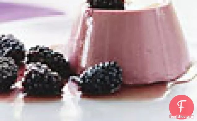 Blackberry Buttermilk Panna Cottas with Blackberry Compote