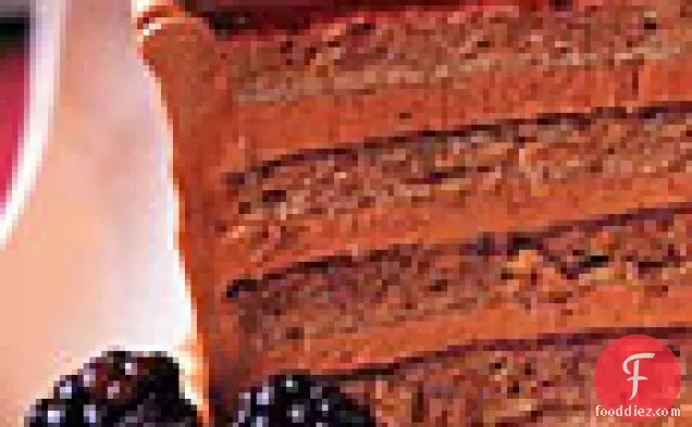 Walnut-Blackberry Torte with Mocha Buttercream