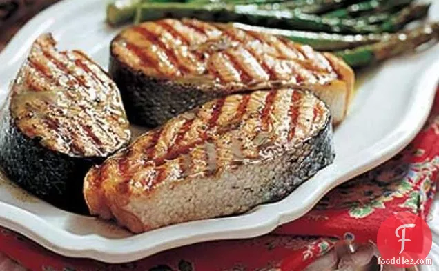 Salmon Steaks With Tarragon & Lemon Oil
