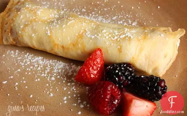 Czech Crepes Filled With Berries And Cream