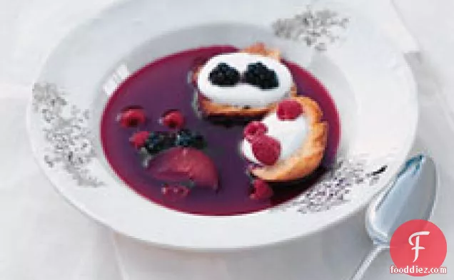 Chilled Plum And Berry Soup