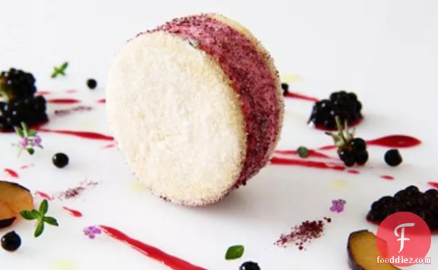 Damson Parfait With Olive Oil And Thyme Sable
