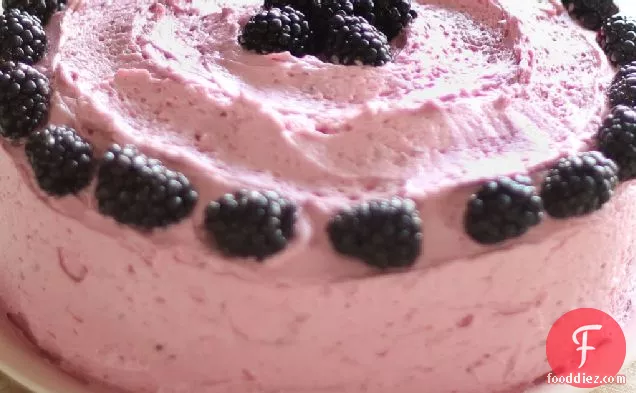 Lightly Lemon Cake with Marionberry Frosting