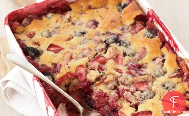 Mixed-Berry Spoon Cake