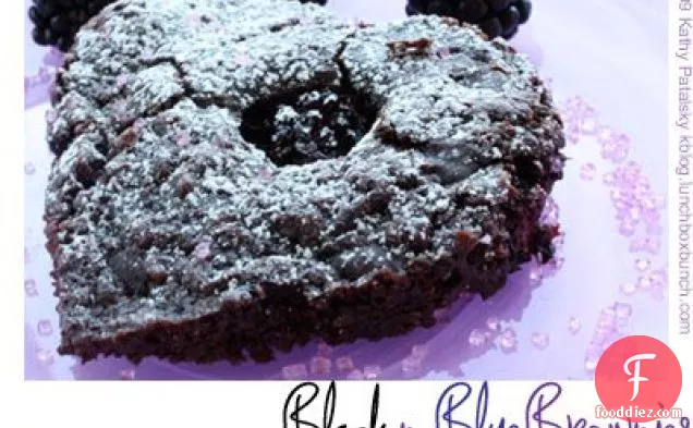 Black 'n Blue Heart Brownies