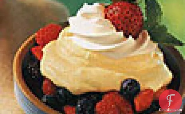 Lemon Mousse with Fresh Berries