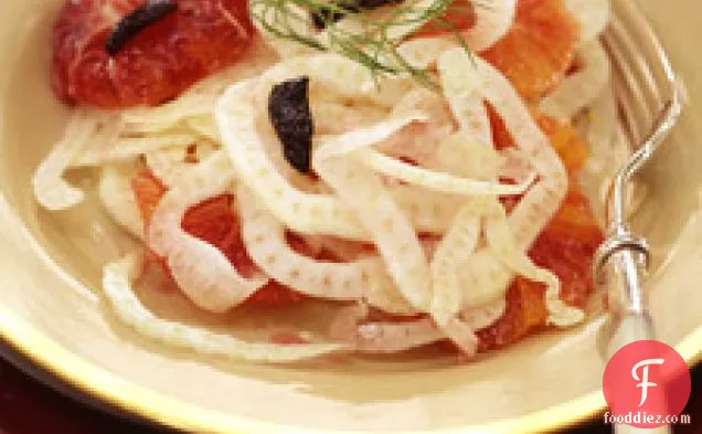 Fennel Carpaccio With Blood Oranges And Black Olives