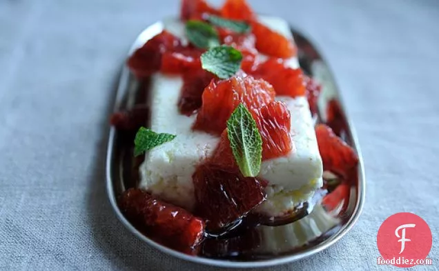 Ricotta, Feta And Mint Layers With Honeyed Blood Oranges