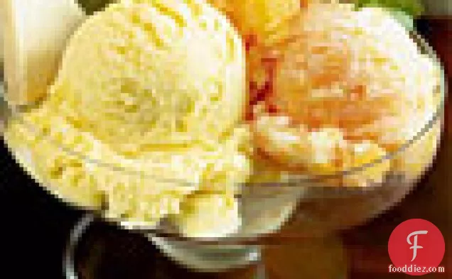 Mango-Lemongrass Ice Cream and Blood Orange Sorbet