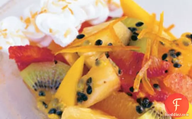 Passionfruit & Citrus Salad With Coconut Meringues