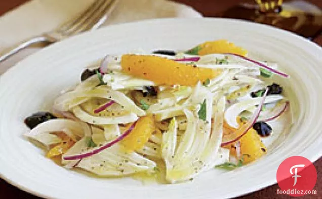 Fennel & Orange Salad With Red Onion & Olives