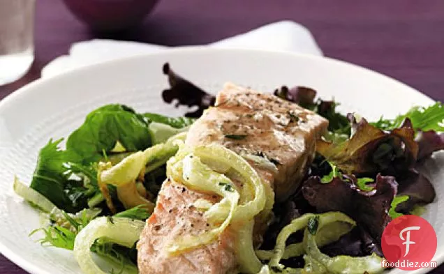 Salmon and Fennel with Roasted-Lemon Vinaigrette