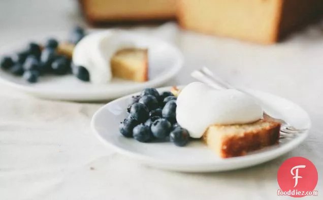 Cornmeal Cake With Blueberries And Maple Whipped Cream