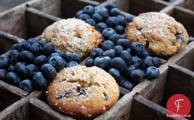 Blueberry Almond Crumb Muffins