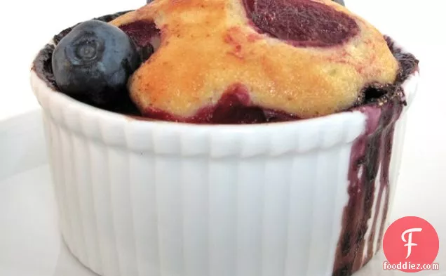Quick Individual Plum And Blueberry Cakes