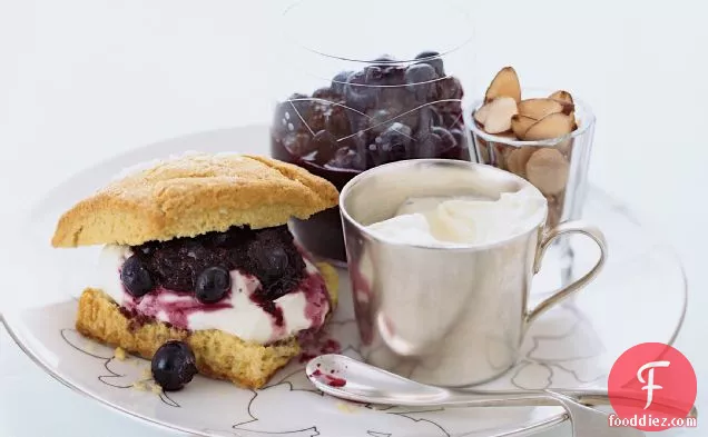 Blueberry-Almond Shortcakes with Crème Fraîche