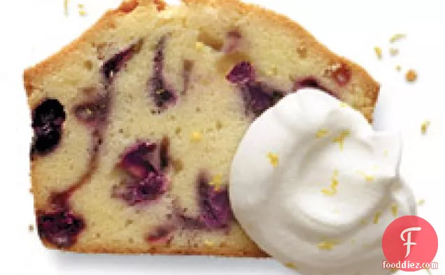 Blueberry-sour Cream Pound Cake With Lemon Cream