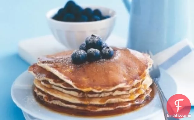 Blueberry Pancakes With Maple Syrup