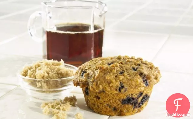 Healthy Wild Blueberry Bran Muffins