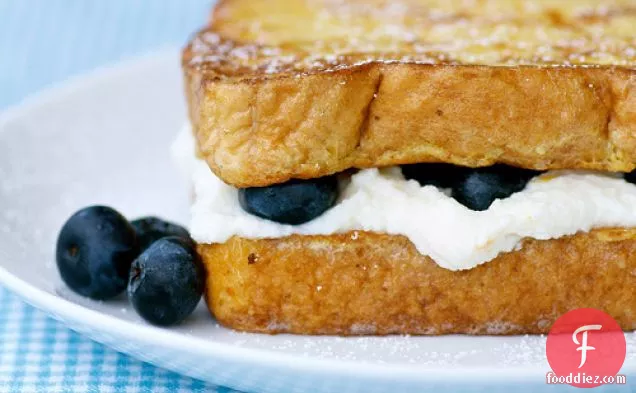 Blueberry And Ricotta Stuffed French Toast Breakfast Sandwiches