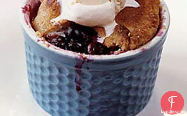 Blueberry Pot Pie with Sour Cream Ice Cream