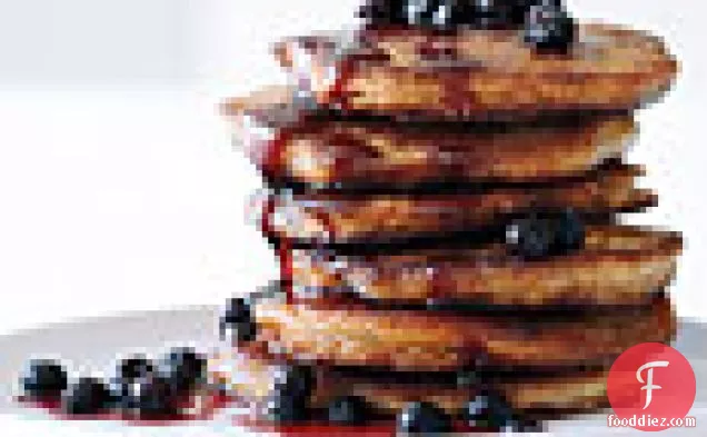 Whole Grain Pancakes with Wild Blueberry-Maple Syrup