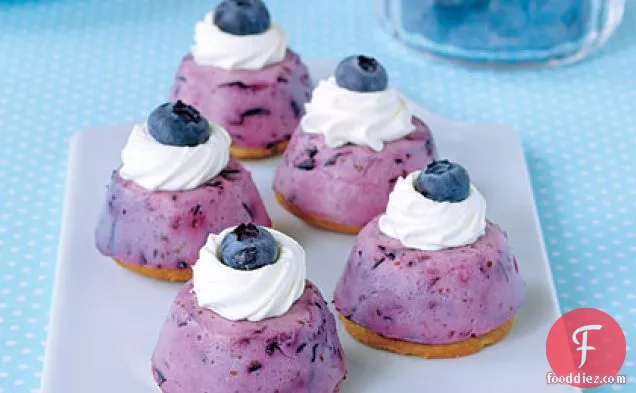 Miniature Blueberry Cheesecakes