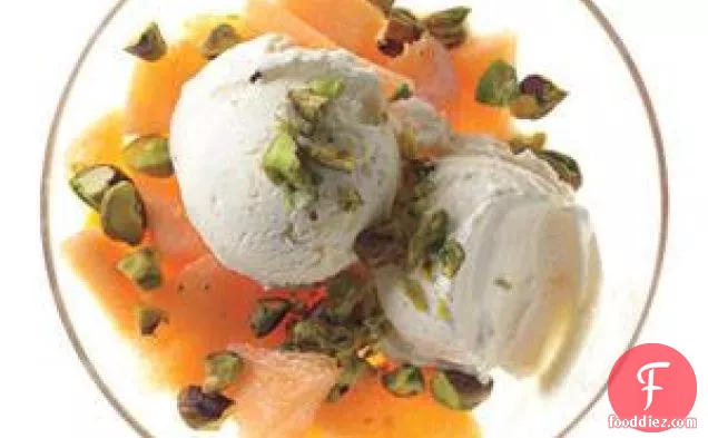 Cantaloupe Parfait With Salted Pistachios