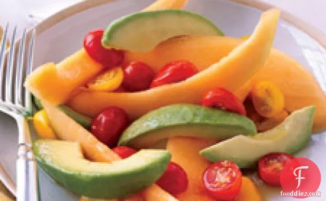 Cantaloupe And Avocado Salad With Honey-lime Dressing