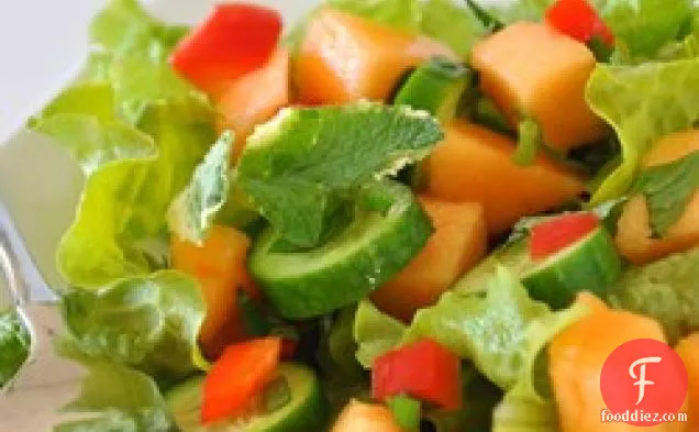 Spinach Cantaloupe Salad With Mint