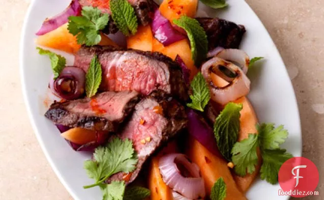 Melon and Steak with Smoked Paprika Dressing