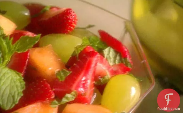Summer Fruit with Wine and Mint