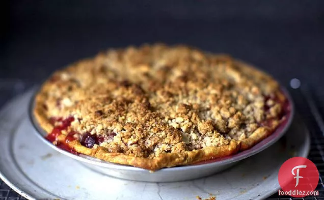 Sour Cherry Pie With Almond Crumble