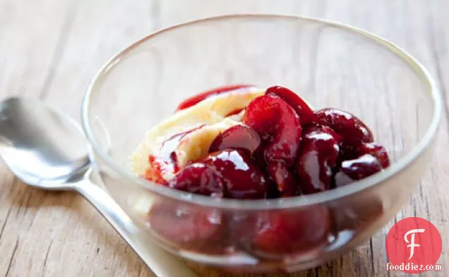 Cherry Compote With Mascarpone