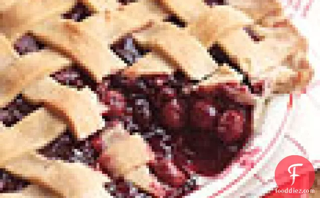 Lattice-Topped Triple-Cherry Pie