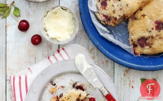 Sour Cherry And Chocolate Chip Scone