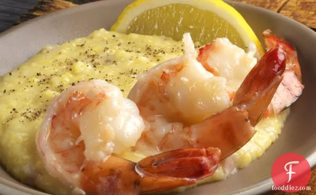 Butter Poached Shrimp With Grits