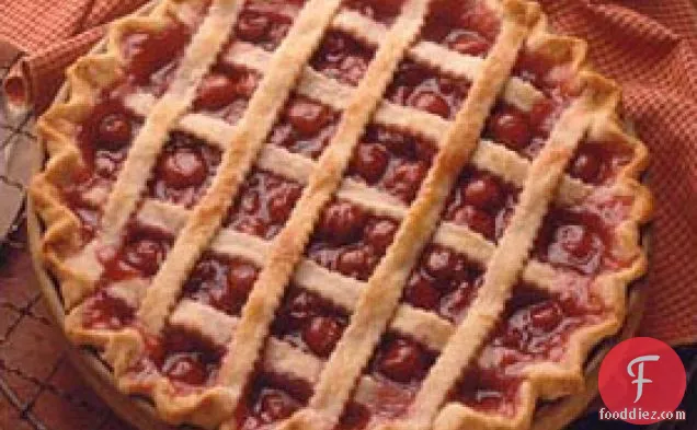 Lattice-topped Cherry Pie