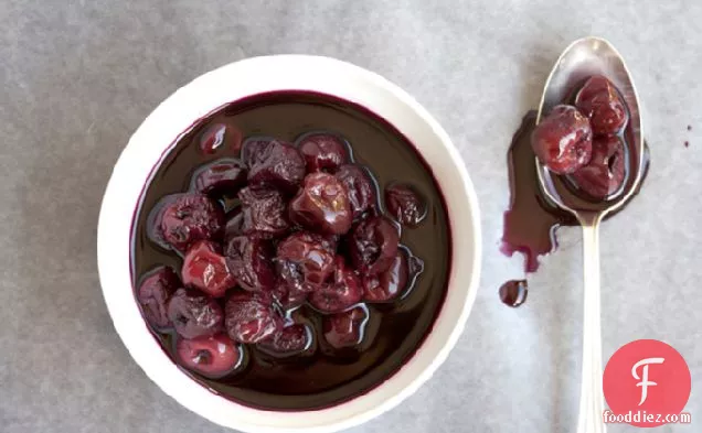 Cherries Poached In Red Wine