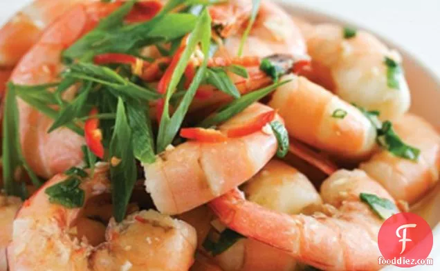 Beer-steamed Shrimp With Garlic