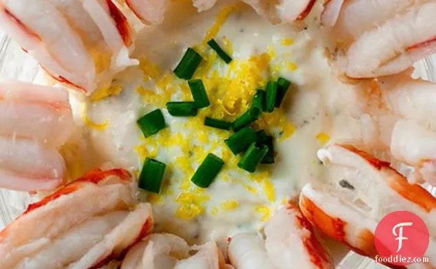 Poached Shrimp With Sour Cream Horseradish Dipping Sauce