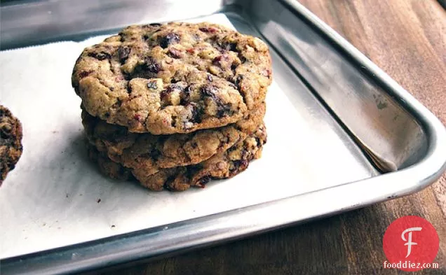 Chocolate-chunk Oatmeal Cookies With Pecans And Dried Cherries