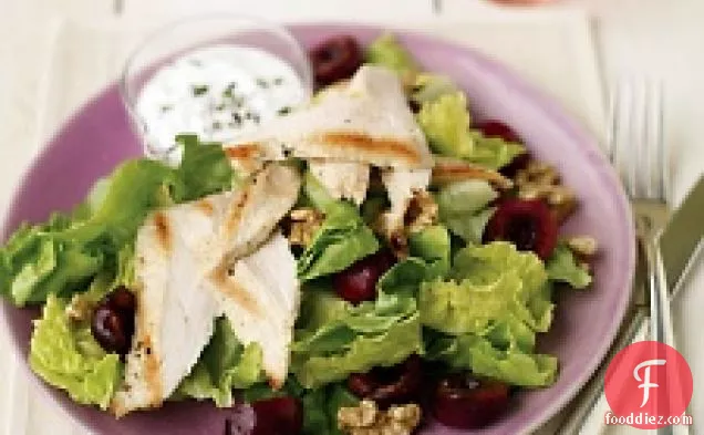 Seared-chicken Salad With Cherries And Goat Cheese Dressing