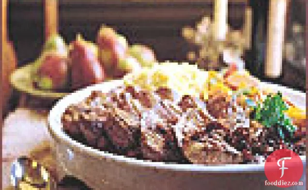 खट्टा चेरी के साथ बतख स्तन