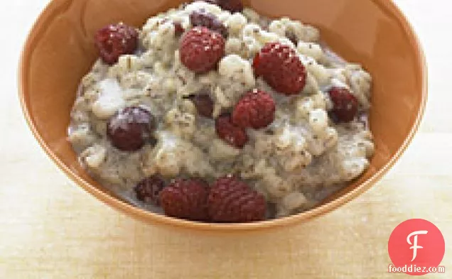 Warm Barley Cereal With Dried Cherries