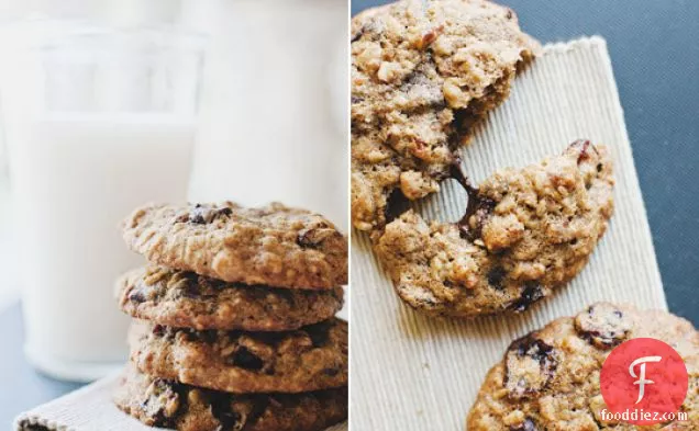 Chocolate Chip Oatmeal Cookies With Cherries & Pecans