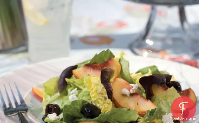 Peach-and-Cherry Salad With Goat Cheese