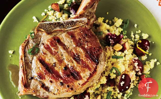 Pork Chops with Cherry Couscous