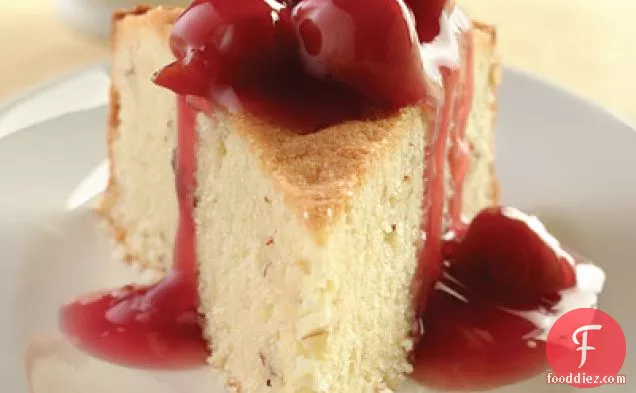 Almond Cake With Sour Cherry Sauce