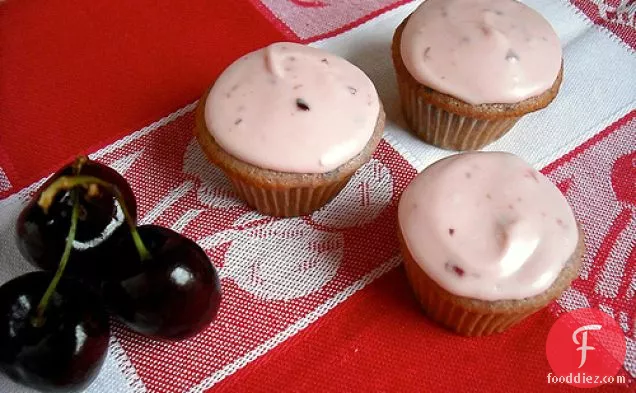 Mini Cherry Cupcakes